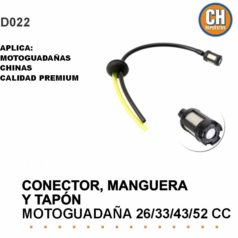 CONECTOR MANGUERA TAPON FILTRO DESMALEZADORA