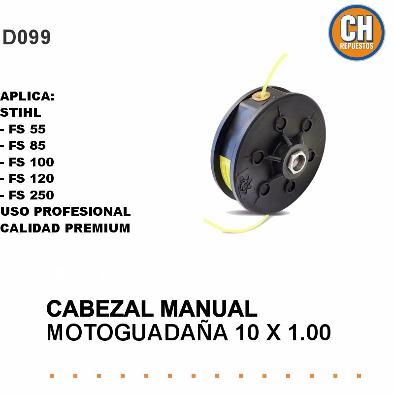 Cabezal M10 X 1.00 Nacional Reforzado