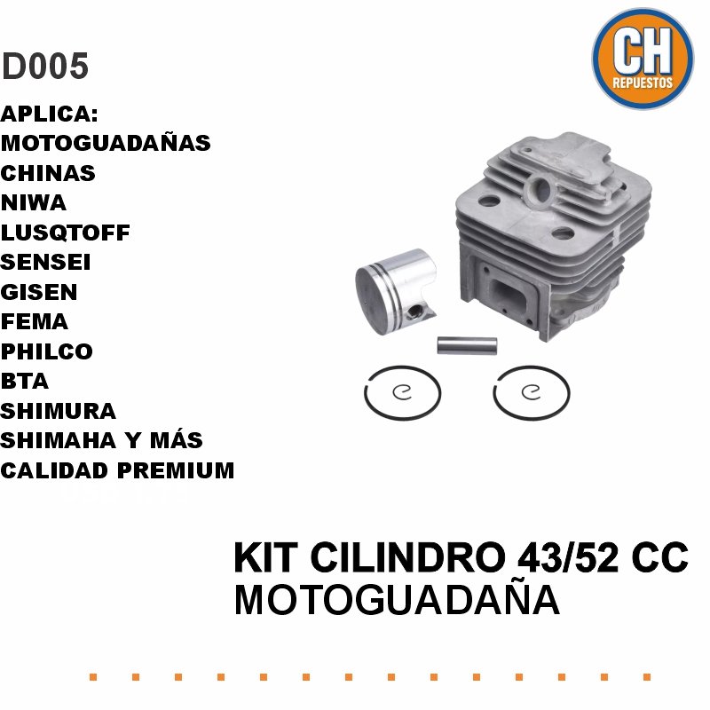 KIT CILINDRO 43/52 CC DESMALEZADORA
